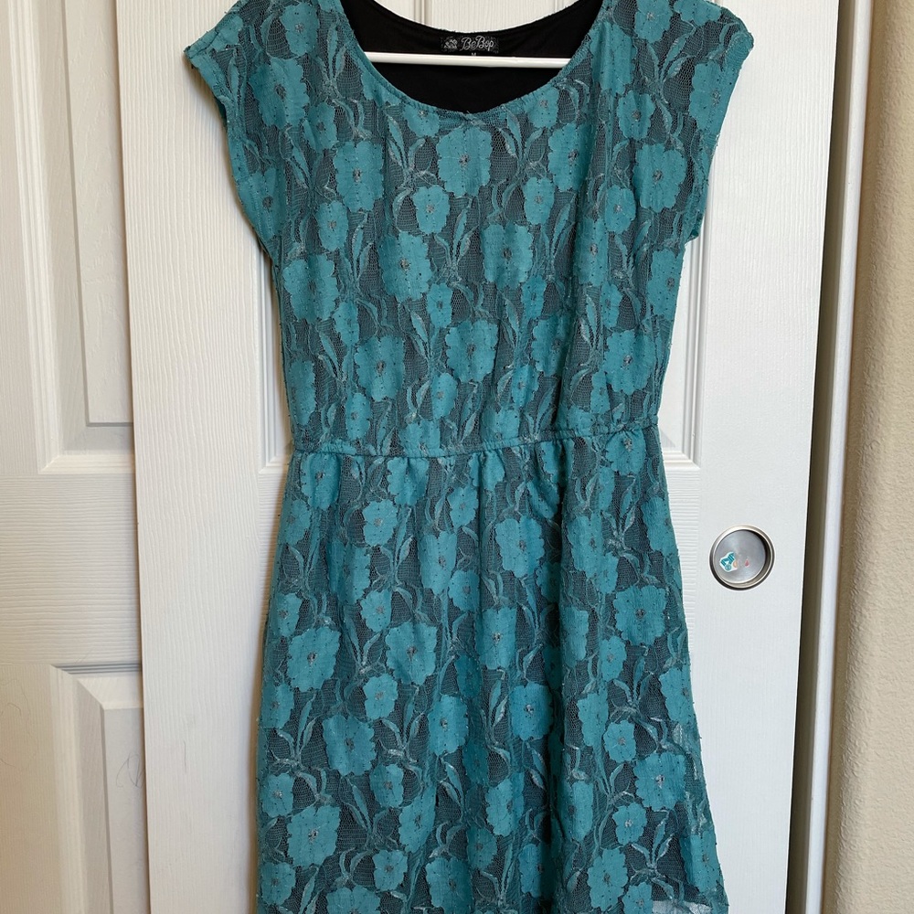 Blue lace dress EUC